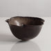 Deirdre Burnett, own studio, UK, unique stoneware bowl with matte brown glaze K2169