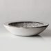 Svend Hammershoj for Herman A. Kähler Keramik, Denmark, large earthenware bowl with black and white glaze L3207