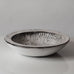 Svend Hammershoj for Herman A. Kähler Keramik, Denmark, large earthenware bowl with black and white glaze L3207