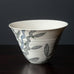 Eva Bengtsson, Sweden, unique porcelain bowl with branch illustration J1351