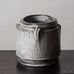 Svend Hammershoj for Herman A. Kähler Keramik, Denmark, large earthenware jardiniere with black and white glaze J1482