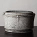 Svend Hammershoj for Herman A. Kähler Keramik, Denmark, large earthenware jardiniere with black and white glaze J1482