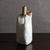 Joanne Howard, US, unique stoneware sculptural vessel with matte white and glossy red glaze JH004