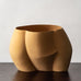 Wouter Dam, Netherlands, ceramic sculptural form with matte yellow surface L3106