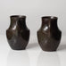 Just Andersen for GAB, Sweden, pair of bronze vases L3154 and K2573