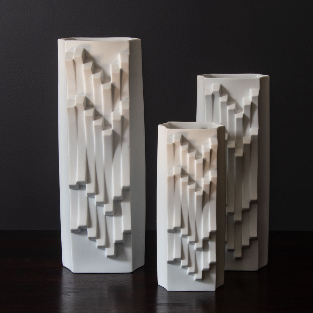 Three "Archais" vases by Hutschenreuther