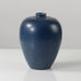 Erich and Ingrid Triller for Tobo, Sweden, unique stoneware vase with matte blue glaze K2046