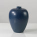 Erich and Ingrid Triller for Tobo, Sweden, unique stoneware vase with matte blue glaze K2046