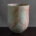 Peter Frasier Beard, UK, stoneware textured vase with blue and pale red glaze M4350