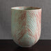 Peter Frasier Beard, UK, stoneware textured vase with blue and pale red glaze M4350