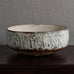 Chris Carter, UK, unique large stoneware bowl with blue and off-white matte glaze M4313