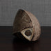 Chris Carter, UK, unique stoneware vase with pitted brown glaze M4331