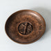 Sune Backstroms, Sweden, bronze dish with impressed insignia H1097