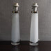 Carl Fagerlund for Orrefors, Sweden, pair of lamps in white and clear glass M4282 and M4283