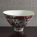 Marianne De Trey, UK, unique porcelain bowl with pink underglaze pattern M4346