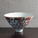 Marianne De Trey, UK, unique porcelain bowl with pink underglaze pattern M4346