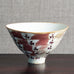Marianne De Trey, UK, unique porcelain bowl with pink underglaze pattern M4346