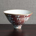 Marianne De Trey, UK, unique porcelain bowl with pink underglaze pattern M4346