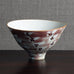 Marianne De Trey, UK, unique porcelain bowl with pink underglaze pattern M4346