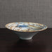 Marianne de Trey, UK, unique porcelain bowl with blue and brown pattern to interior M4347