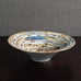 Marianne de Trey, UK, unique porcelain bowl with blue and brown pattern to interior M4347
