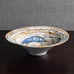 Marianne de Trey, UK, unique porcelain bowl with blue and brown pattern to interior M4347