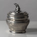 Danskt Kunst, Denmark, lidded art nouveau pewter jar with polar bear to lid L3089