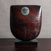 Peter Hayes, own studio, UK, burgundy large sculptural form with creased surface M4354