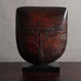 Peter Hayes, own studio, UK, burgundy large sculptural form with creased surface M4354