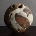 Robert Fournier, UK, round multi-opening vase with thick volcanic glaze M4357