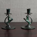 Nils Fougstedt, FAK Brons, pair of lion candlesticks in light bronze L3928