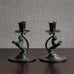 Nils Fougstedt, FAK Brons, pair of lion candlesticks in light bronze L3928