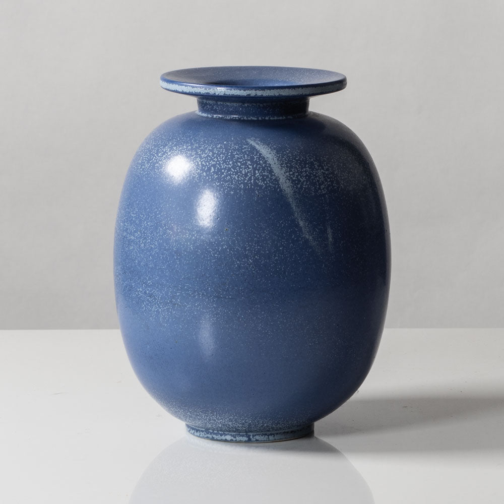 Gunnar Nylund for Rörstrand, stoneware vase with matte blue glaze K2125