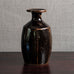 David Leach, Lowerdown Pottery, UK, unique stoneware vase  with tenmoku glaze M4337