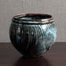 David Leach, Lowerdown Pottery, UK, unique stoneware bowl with tenmoku glaze M4336