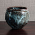David Leach, Lowerdown Pottery, UK, unique stoneware bowl with tenmoku glaze M4336