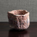 Ewen Henderson, UK, unique stoneware tea bowl with pink volcanic glaze M4296