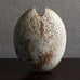 Alan Wallwork, UK, flattened stoneware pod form vase M4310