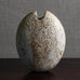 Alan Wallwork, UK, flattened stoneware pod form vase M4310
