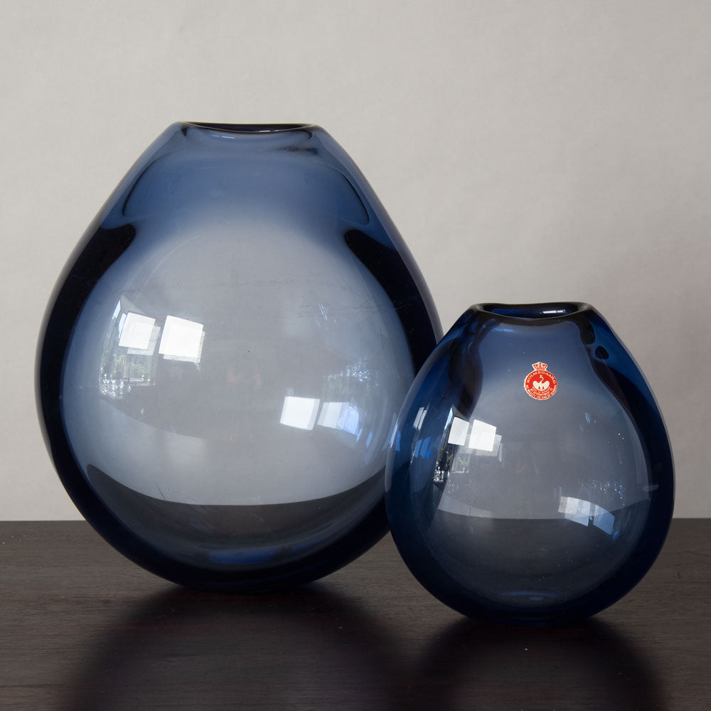 Two Holmegaard soap bubble vases by Per Lutken