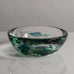 Edward Hald for Orrefors, Sweden, "Fish Graal" bowl in clear glass with blue and green internal illustration M4368