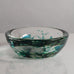 Edward Hald for Orrefors, Sweden, "Fish Graal" bowl in clear glass with blue and green internal illustration M4368