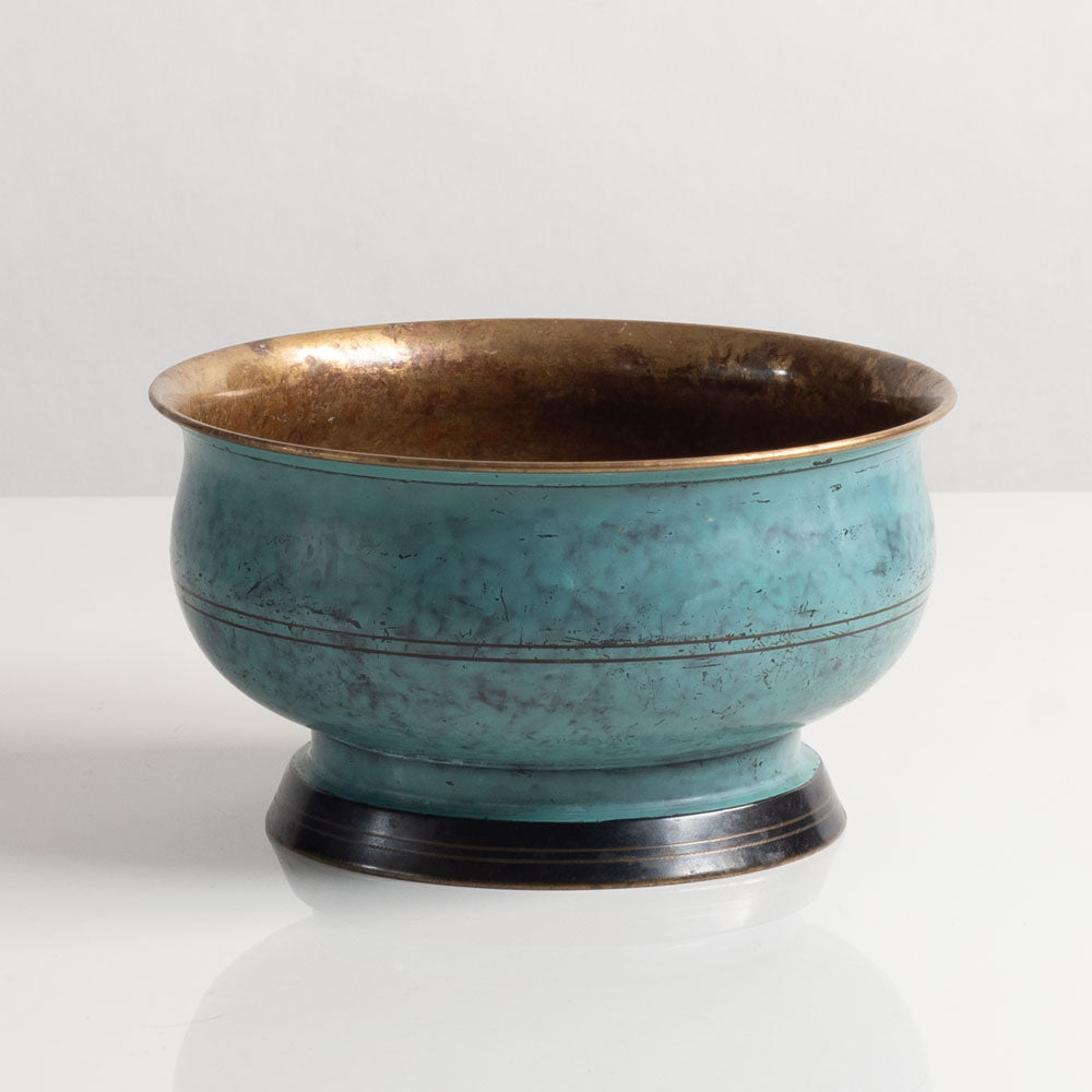 Rolf Engströmer for FAK, Sweden, patinated light bronze bowl M4303