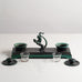 Nils Fougstedt, FAK Brons, Sweden, patinated bronze double inkwell L3527