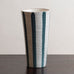Stig Lindberg for Gustavsberg, Sweden, faiance vase with black, turquoise and white decoration L3949