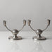 Pair of Swedish pewter art deco candelabras L3199