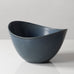 Gunnar Nylund for Rörstrand, Sweden, ceramic elliptical bowl with blue glaze L3070