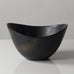 Gunnar Nylund for Rörstrand, Sweden, ovoid bowl with black and brown glaze K2246