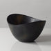 Gunnar Nylund for Rörstrand, Sweden, ovoid bowl with black and brown glaze K2246