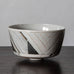 Gerd Hiort Petersen, Denmark, unique porcelain bowl with line decoration J1292